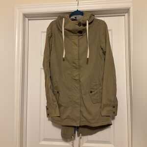 Twik Olive Hooded Anorak Jacket - Women XL
